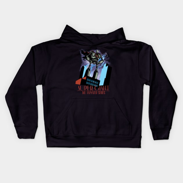 Animated Giant Kids Hoodie by Zascanauta